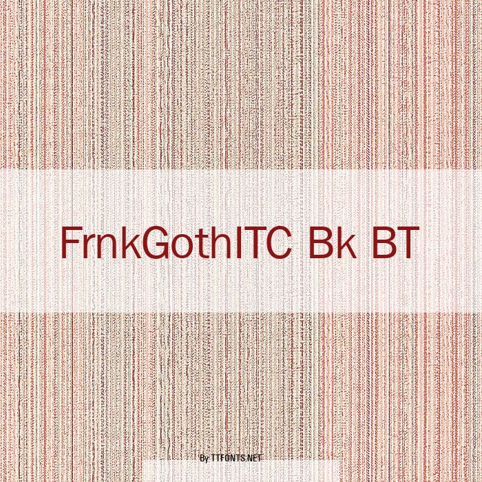 FrnkGothITC Bk BT example